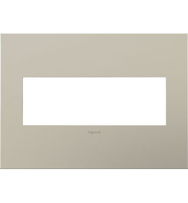 Adorne Satin Nickel Wall Plate Wall Plates Legrand Satin Nickel 3-Gang 