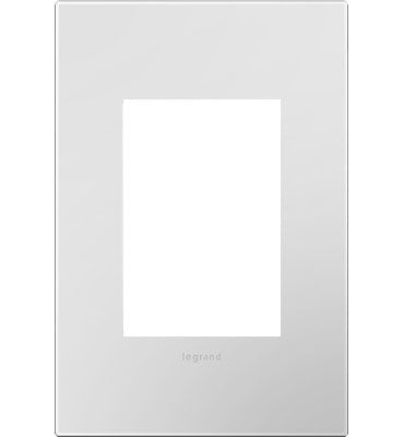 Adorne Powder White Wall Plate Lighting Controls Legrand Powder White 1-Gang + 