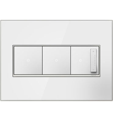 Adorne Mirror White-on-White Wall Plate Wall Plates Legrand   