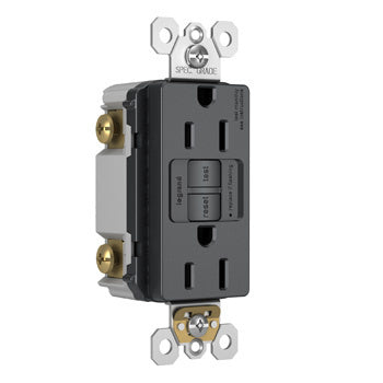 radiant® Spec Grade 15A Tamper Resistant Self Test GFCI Receptacle 1597TR Receptacles Adorne   