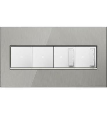 Adorne Brushed Stainless Wall Plate Wall Plates Legrand   