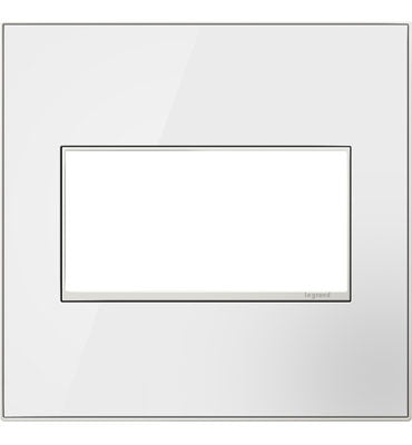 Adorne Mirror White-on-White Wall Plate Wall Plates Legrand Mirror White 2-Gang 