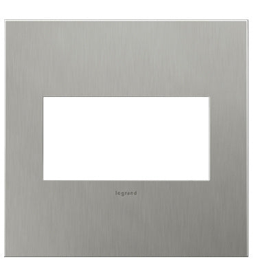 Adorne Brushed Stainless Wall Plate Wall Plates Legrand Brushed Stainless 2-Gang 