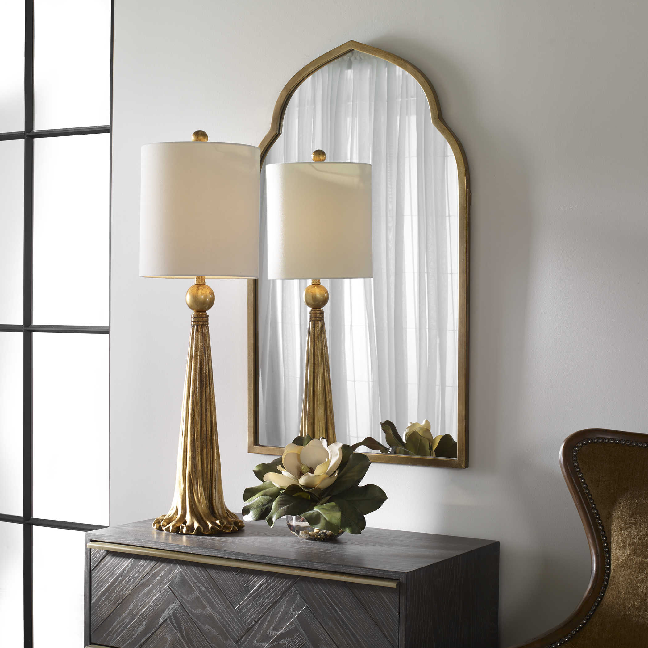 Uttermost Kenitra Gold Arch Mirror Mirror Uttermost   