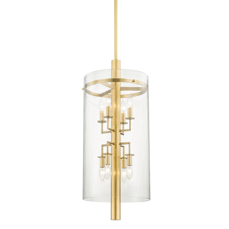 Hudson Valley 8 LIGHT PENDANT 1308 Pendant Hudson Valley Lighting Brass  