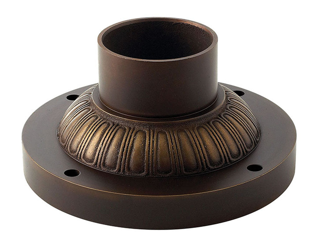 DECORATIVE PIER MOUNT Base Solid Brass Outdoor l Wall Hinkley Metro Bronze 7.0x7.0x2.0 