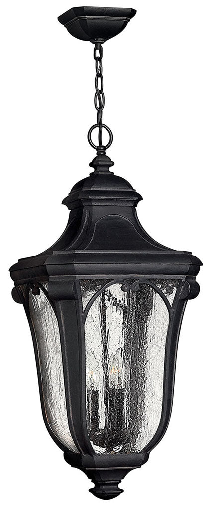 OUTDOOR TRAFALGAR Hanging Lantern Outdoor Light Fixture l Hanging Hinkley Museum Black 12.0x12.0x25.0 