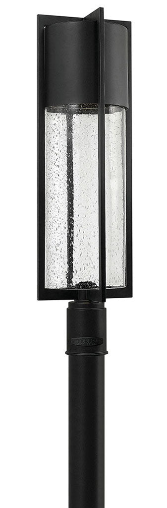 SHELTER-Large Post Top or Pier Mount Lantern Outdoor l Post/Pier Mounts Hinkley Black  