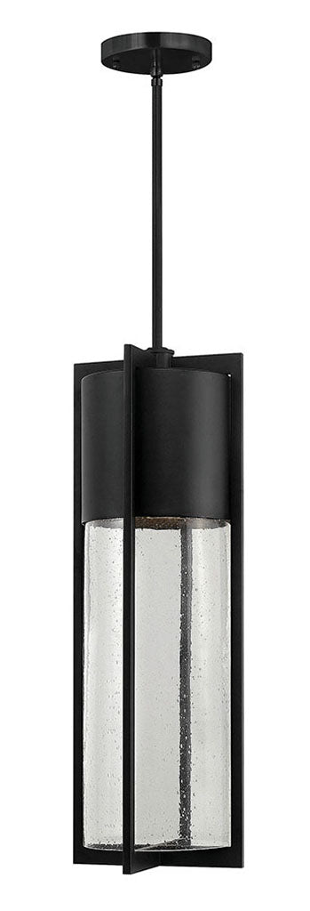 SHELTER-Large Hanging Lantern Outdoor Hanging Lights Hinkley Black  