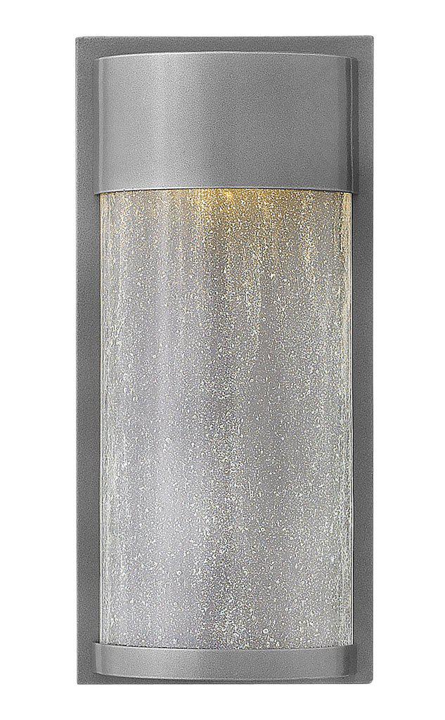 SHELTER-Small Wall Mount Lantern Outdoor Wall Lights Hinkley Hematite  