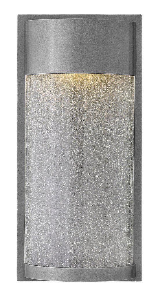 SHELTER-Medium Wall Mount Lantern Outdoor Wall Lights Hinkley Hematite  