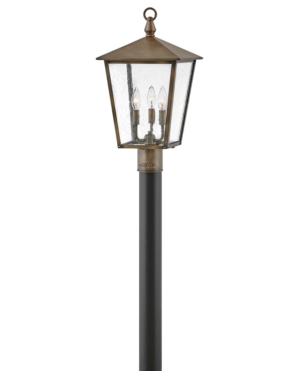 OUTDOOR HUNTERSFIELD Post Top or Pier Mount Lantern Pier & Post Mount Lights Hinkley Burnished Bronze 11.0x11.0x20.75 