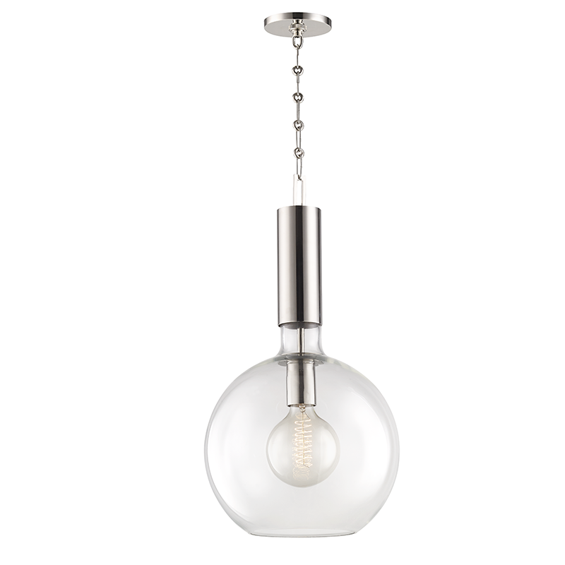 Hudson Valley 1 LIGHT LARGE PENDANT 1413 Pendants Hudson Valley Lighting Nickel  