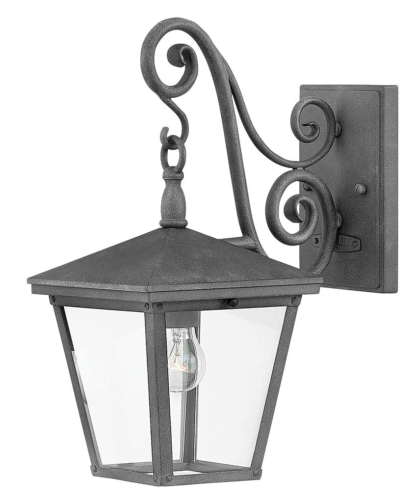 OUTDOOR TRELLIS Wall Mount Lantern Outdoor l Wall Hinkley Aged Zinc 11.25x7.0x15.25 