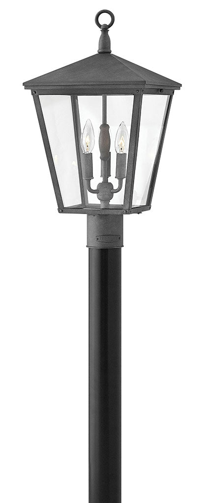 OUTDOOR TRELLIS Post Top or Pier Mount Lantern Outdoor l Post/Pier Mounts Hinkley Aged Zinc 11.0x11.0x21.0 