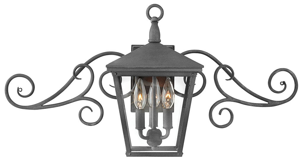 OUTDOOR TRELLIS Wall Mount Lantern with Scroll