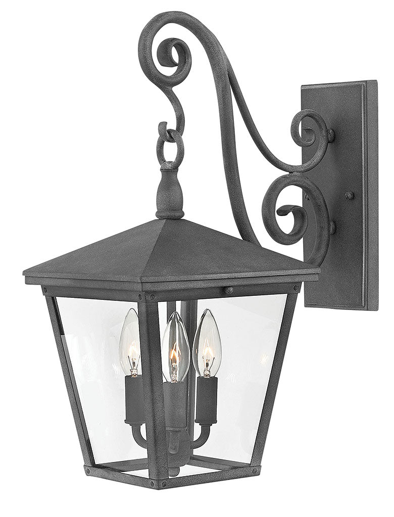 OUTDOOR TRELLIS Wall Mount Lantern Outdoor l Wall Hinkley Aged Zinc 14.25x9.0x19.75 