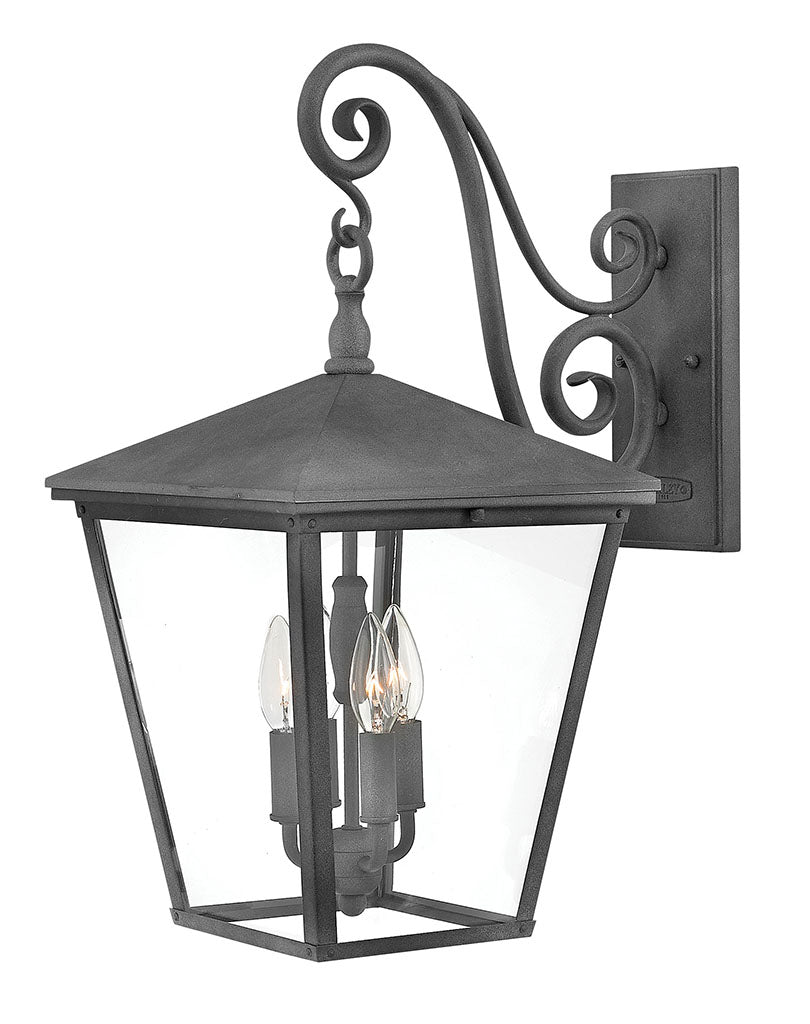 OUTDOOR TRELLIS Wall Mount Lantern Outdoor l Wall Hinkley Aged Zinc 16.25x11.0x22.25 