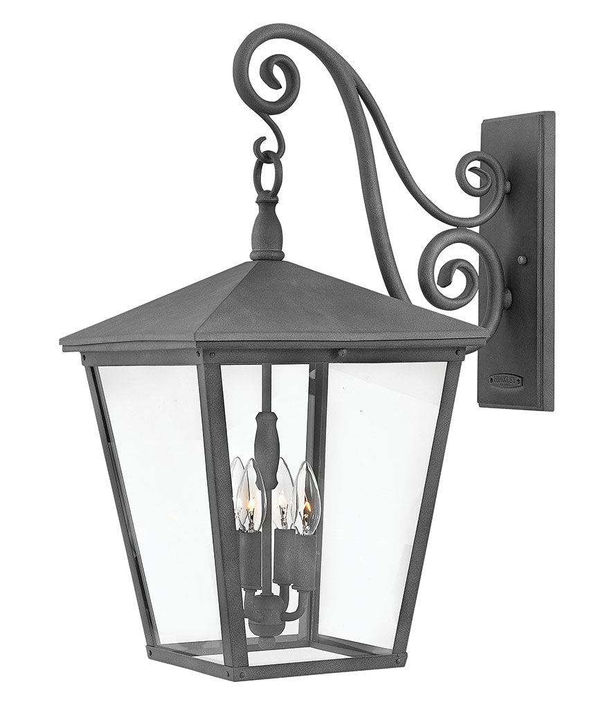 OUTDOOR TRELLIS Wall Mount Lantern Outdoor l Wall Hinkley Aged Zinc 19.0x13.0x26.25 