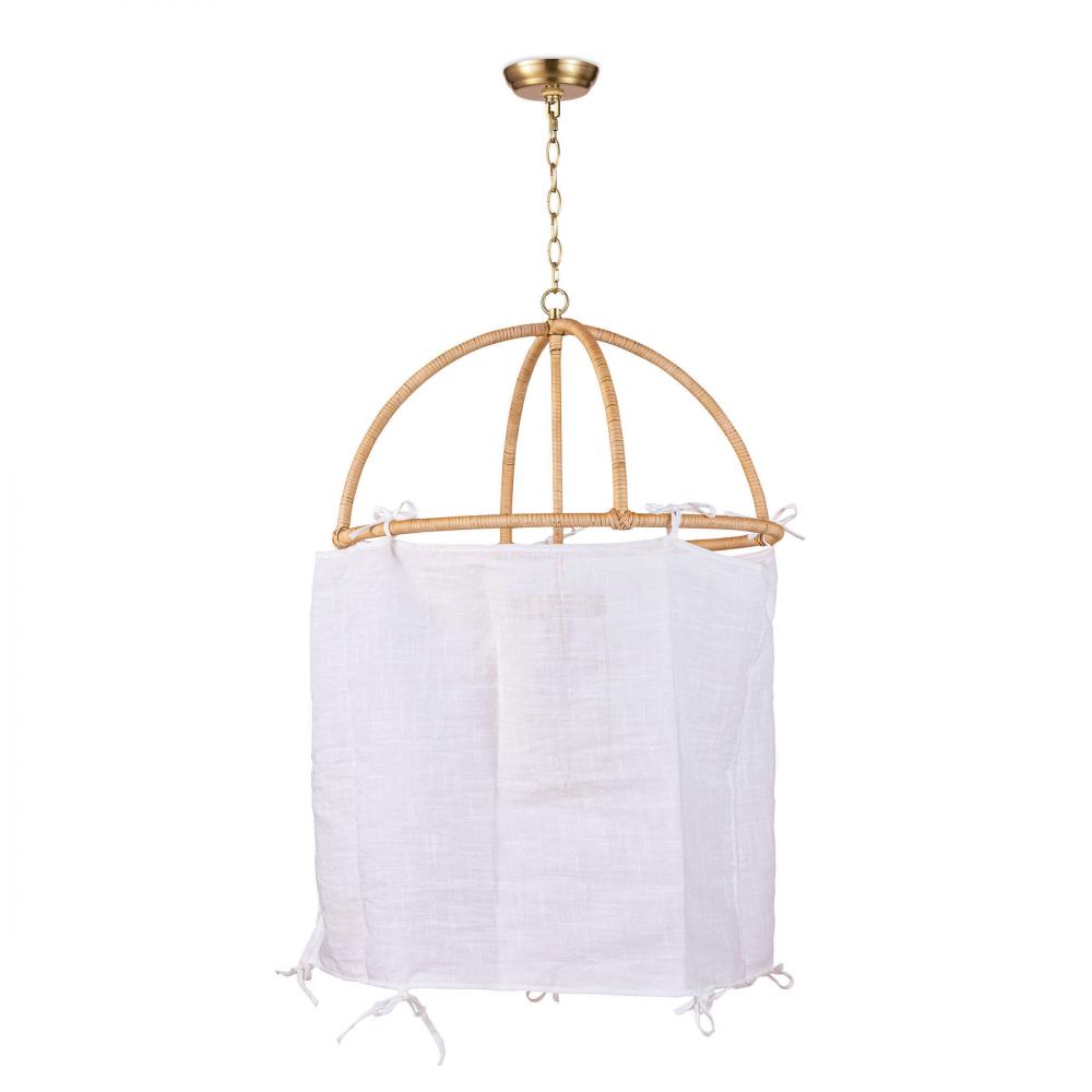 Regina Andrew Coastal Living Zephyr Pendant Chandeliers Regina Andrew White Linen 