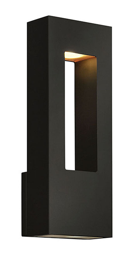 ATLANTIS-Medium Wall Mount Lantern Outdoor l Wall Hinkley Satin Black LED 