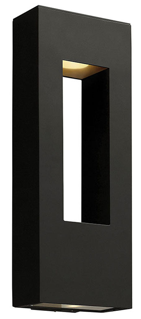 ATLANTIS-Large Wall Mount Lantern Outdoor l Wall Hinkley Satin Black  