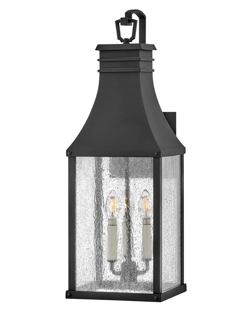 OUTDOOR BEACON HILL Wall Mount Lantern Outdoor Wall Lights Hinkley Museum Black 9.5x9.0x26.25 