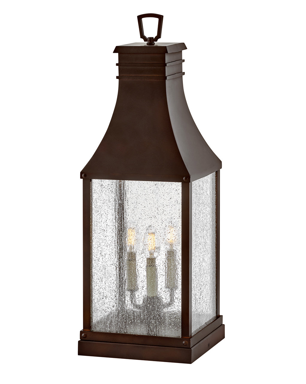 OUTDOOR BEACON HILL Pier Mount Lantern Outdoor l Wall Hinkley Blackened Copper 8.25x9.5x26.75 