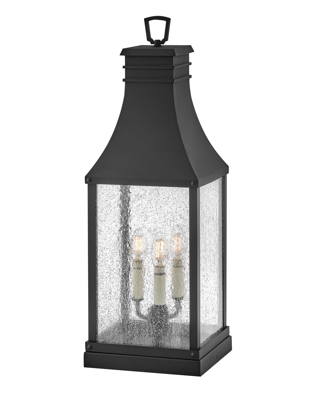 OUTDOOR BEACON HILL Pier Mount Lantern Outdoor l Wall Hinkley Museum Black 8.25x9.5x26.75 