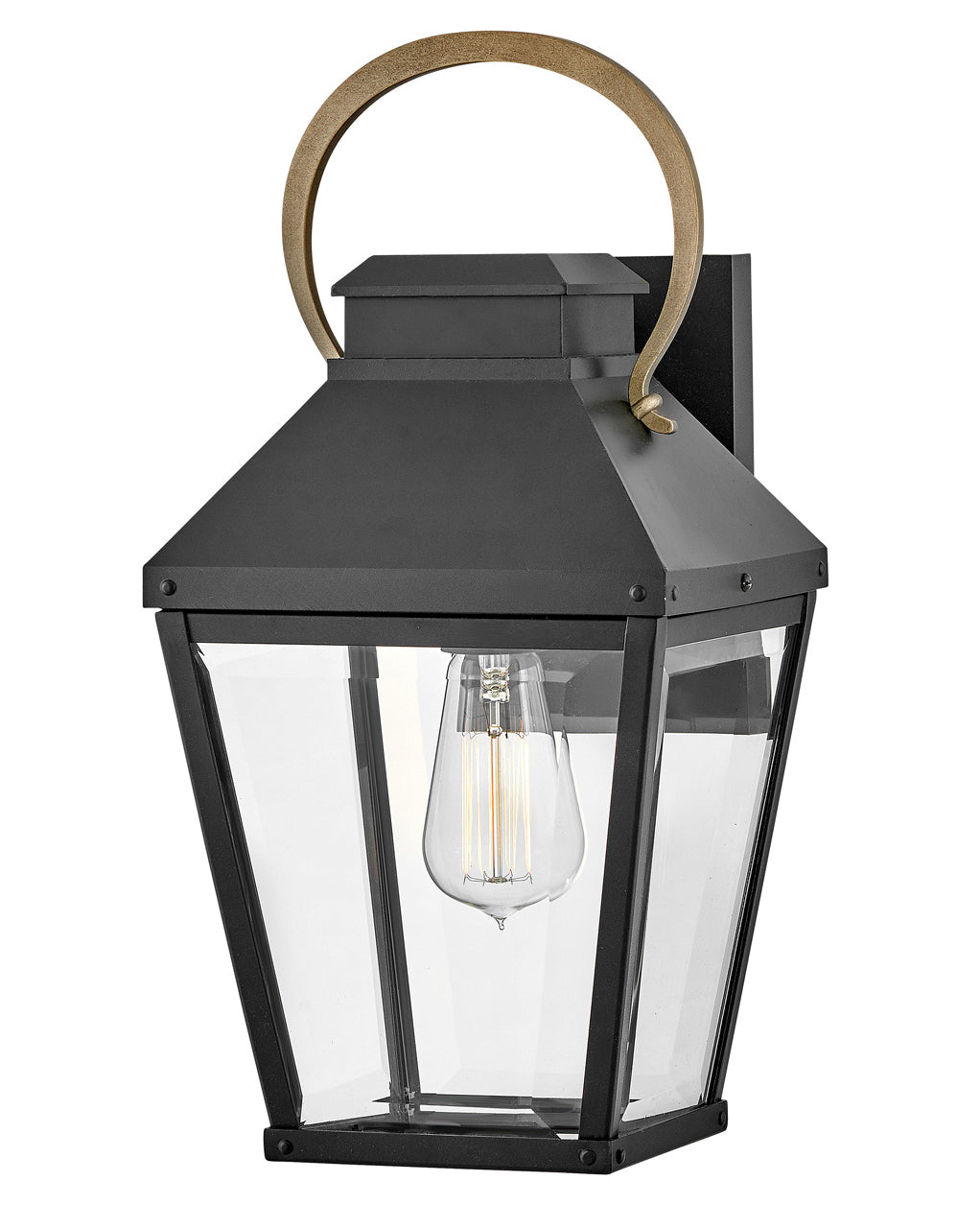 OUTDOOR DAWSON Wall Mount Lantern Outdoor l Wall Hinkley Black 9.75x8.0x17.0 