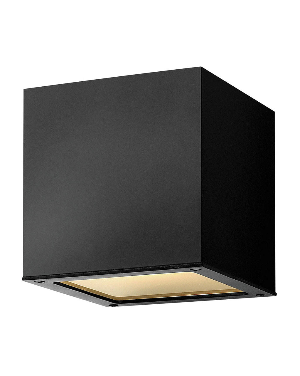 OUTDOOR KUBE Down Light Wall Mount Lantern Outdoor l Wall Hinkley Satin Black 6.75x6.0x6.0 