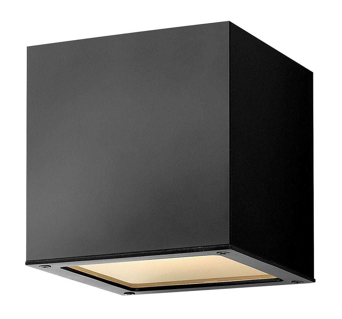 OUTDOOR KUBE Up/Down Light Wall Mount Lantern Outdoor l Wall Hinkley Satin Black 6.75x6.0x6.0 