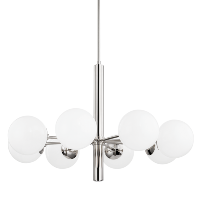 Hudson Valley Lighting Stella 8 Light Chandelier H105808 Chandeliers Mitzi Polished Nickel  