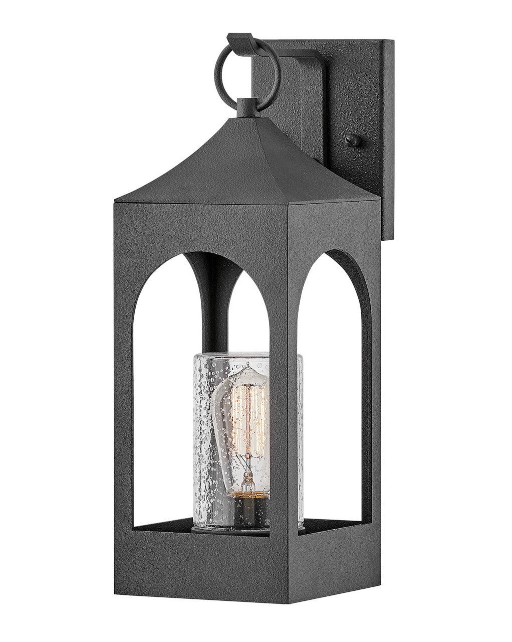 OUTDOOR AMINA Wall Mount Lantern Outdoor l Wall Hinkley Distressed Zinc 8.0x6.0x17.0 