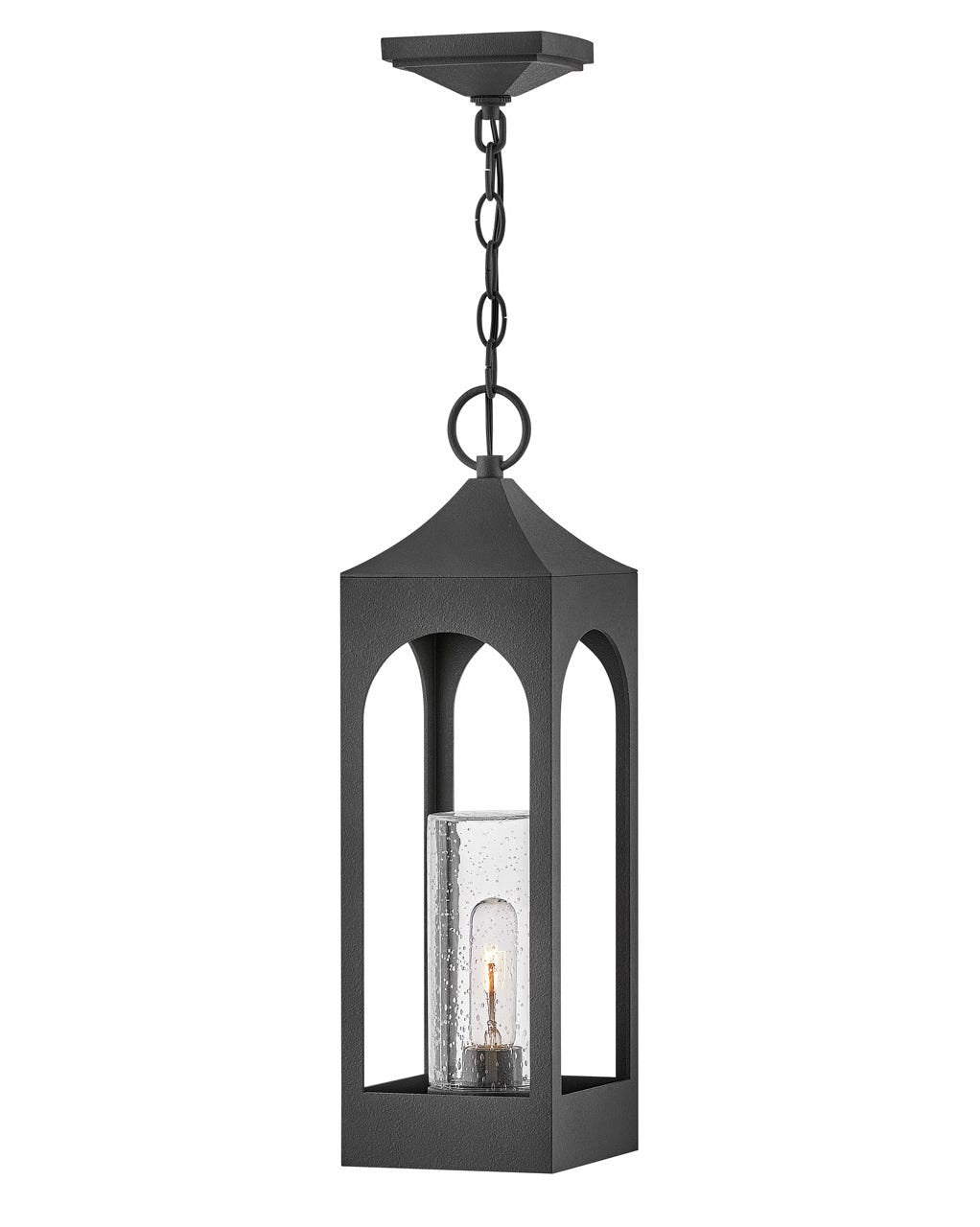 OUTDOOR AMINA Hanging Lantern Outdoor Light Fixture l Hanging Hinkley Distressed Zinc 6.0x6.0x20.5 