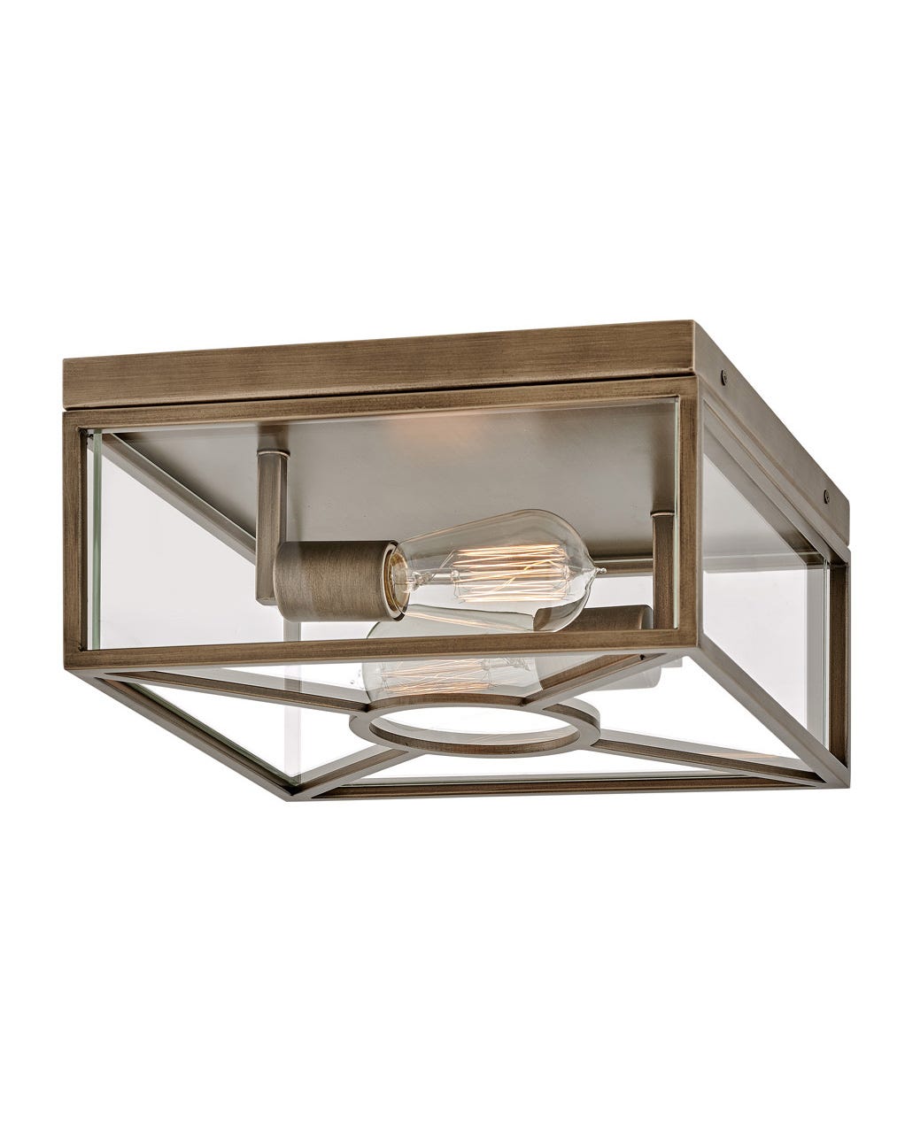 OUTDOOR BRIXTON Flush Mount Outdoor Wall Lights Hinkley Burnished Bronze 12.0x12.0x6.0 