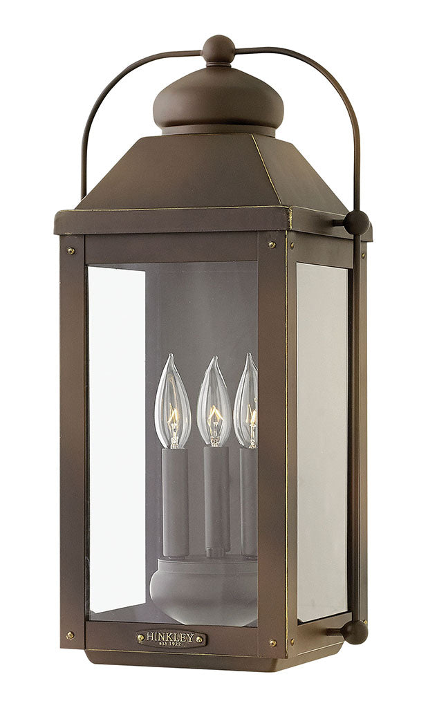 ANCHORAGE-Large Wall Mount Lantern Outdoor Wall Lights Hinkley Light Oiled Bronze  