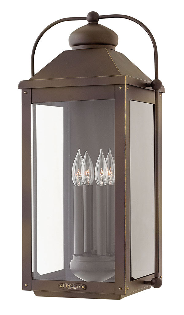 ANCHORAGE-Extra Large Wall Mount Lantern Outdoor Wall Lights Hinkley Light Oiled Bronze  