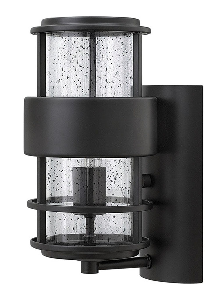 OUTDOOR SATURN Wall Mount Lantern Outdoor l Wall Hinkley Satin Black 7.5x6.0x12.0 