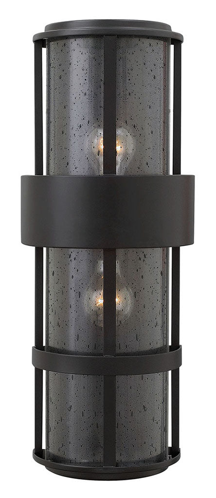 OUTDOOR SATURN Wall Mount Lantern Outdoor l Wall Hinkley Satin Black 4.5x8.0x20.5 