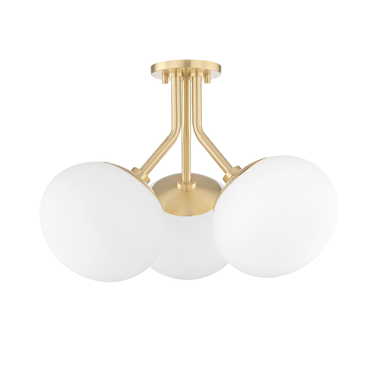 Hudson Valley Lighting Estee 3 Light Semi-Flush Mount H134603 Ceiling Semi Flush Mounts Mitzi Aged Brass  