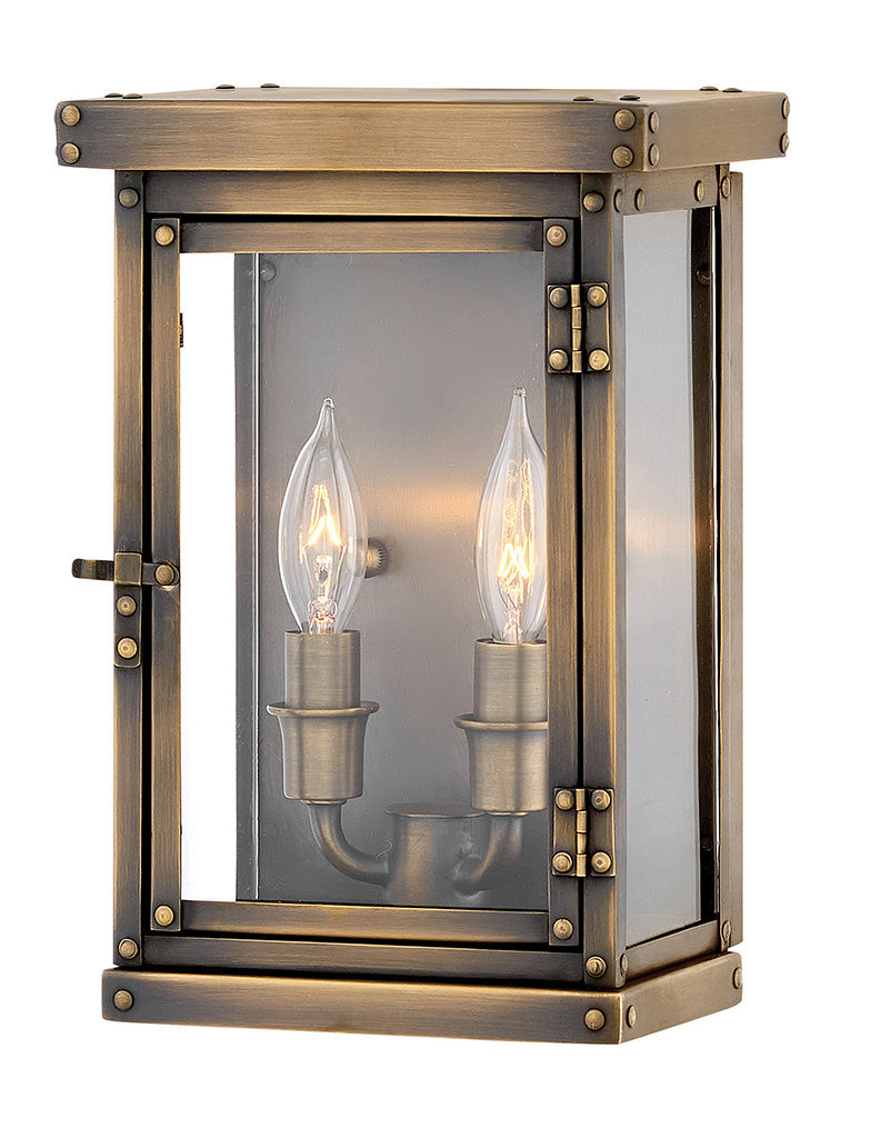 OUTDOOR HAMILTON Wall Mount Lantern Outdoor l Wall Hinkley Dark Antique Brass 5.0x7.25x10.5 