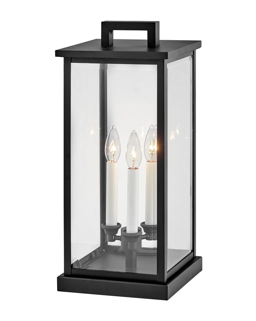 OUTDOOR WEYMOUTH Pier Mount Lantern Outdoor l Wall Hinkley Black 9.0x9.0x20.25 