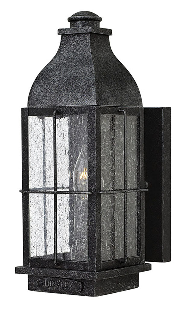 OUTDOOR BINGHAM Wall Mount Lantern Outdoor l Wall Hinkley Greystone 6.5x4.75x12.5 