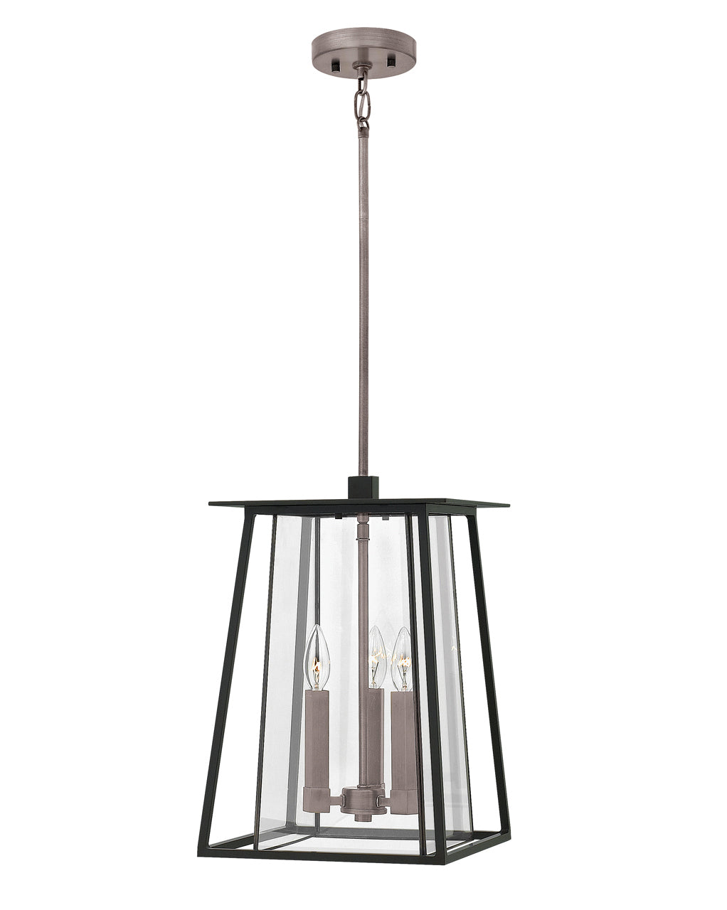 OUTDOOR WALKER Hanging Lantern Outdoor Light Fixture l Hanging Hinkley Black 11.5x11.5x17.25 