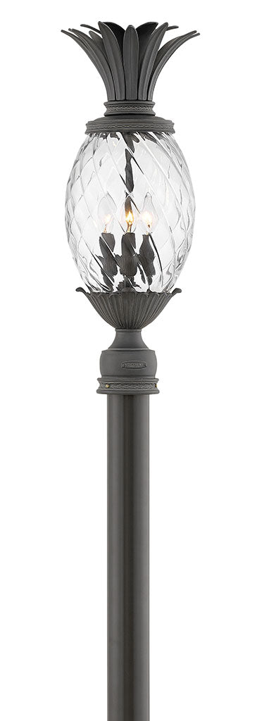 OUTDOOR PLANTATION Post Top or Pier Mount Lantern Outdoor l Post/Pier Mounts Hinkley Museum Black 10.25x10.25x25.25 