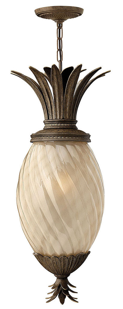 OUTDOOR PLANTATION Hanging Lantern Outdoor Light Fixture l Hanging Hinkley Pearl Bronze 12.5x12.5x28.5 