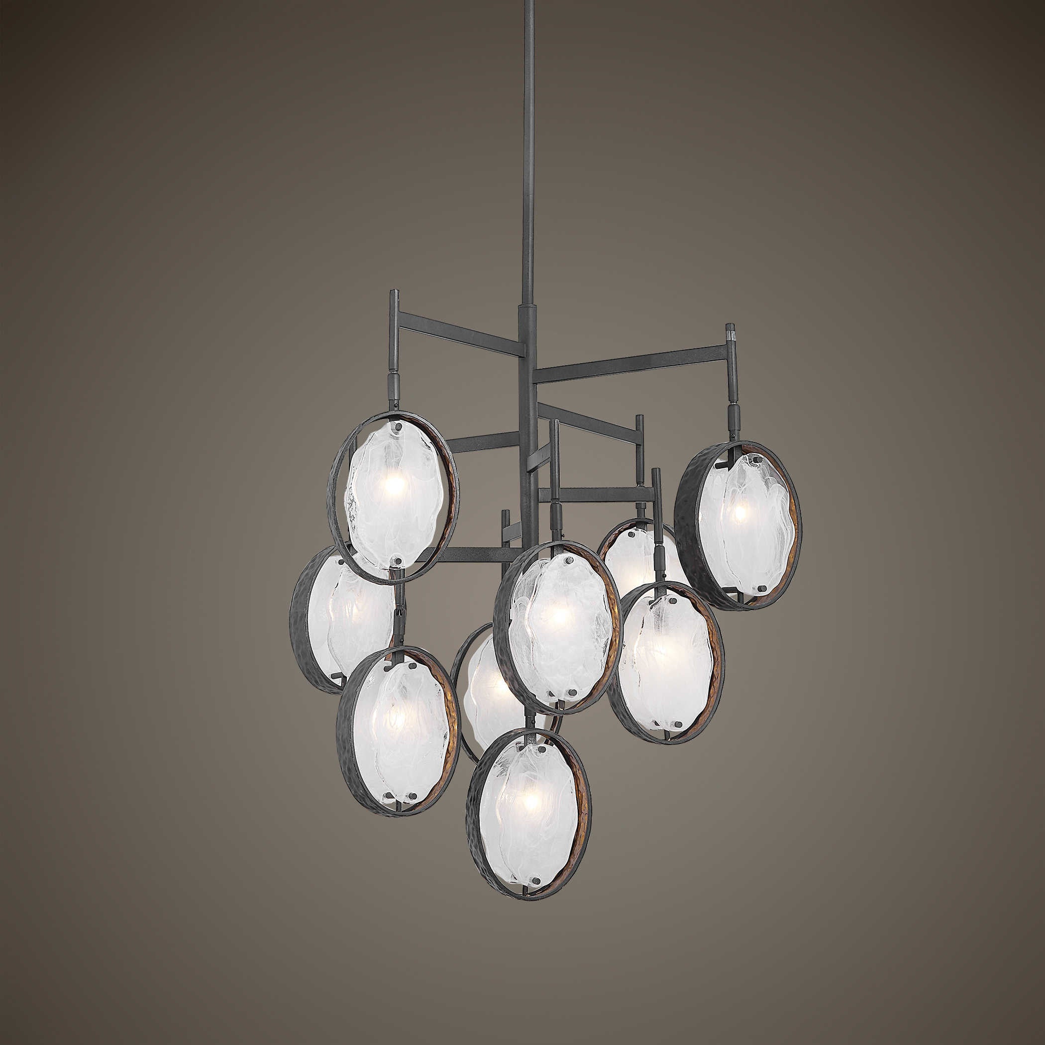 Uttermost Maxin Dark Bronze 9 Light Chandelier