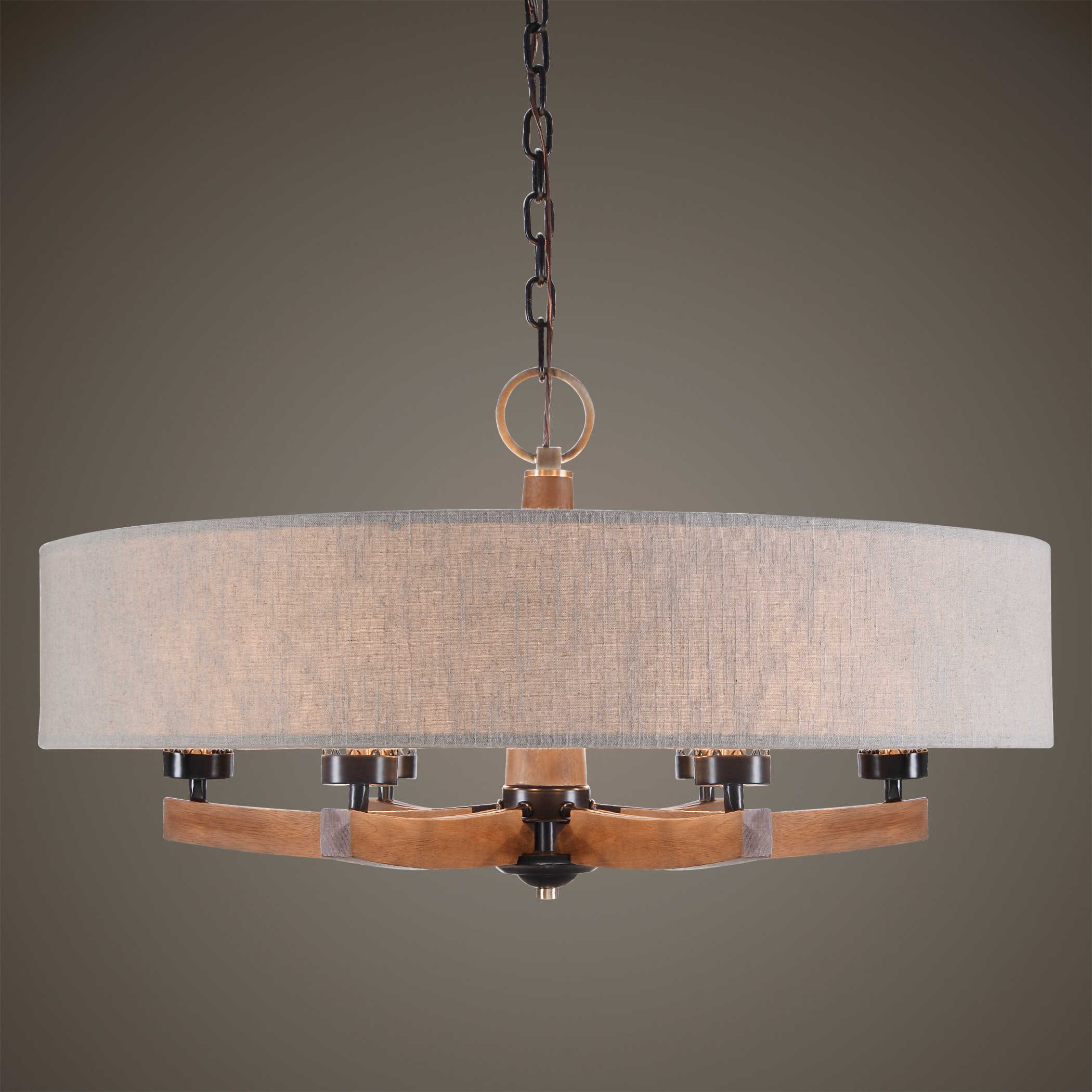 Uttermost Woodall 6 Light Drum Chandelier