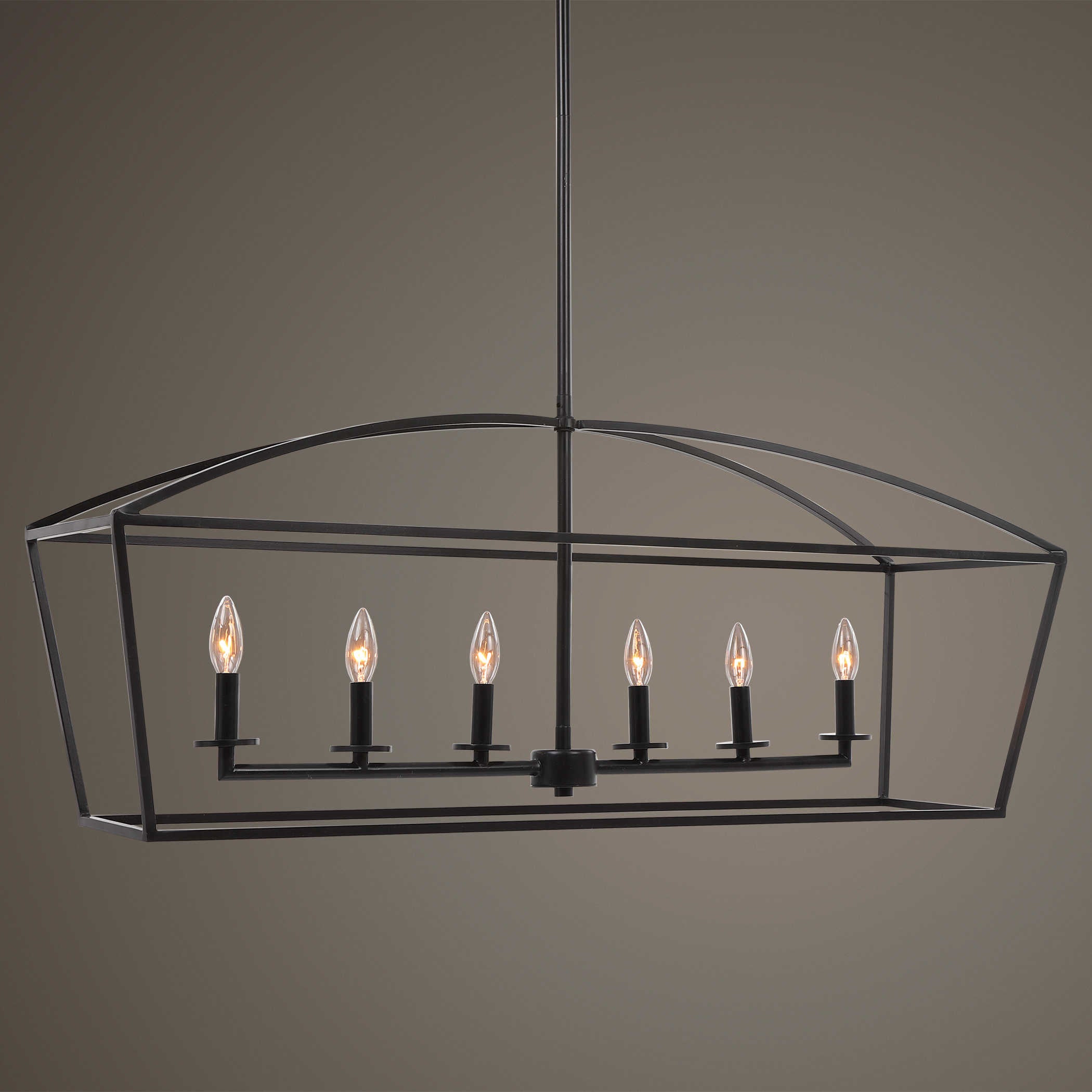 Uttermost Clayton 6 Light Linear Chandelier